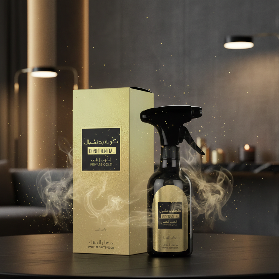 Confidential Private Gold Lattafa Room Spray 450 ml